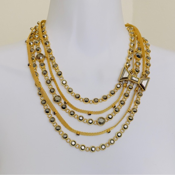 Marc Jacobs 6 layer chain necklace with side Bow - Picture 14 of 14